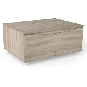 CostwayTable Basse avec Rangement Table de Salon Rectangulaire avec 4 ... pas cher