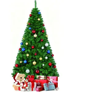 CostwaySapin de Noël 210cm Artificiel Installation Facile en 3 Section... pas cher