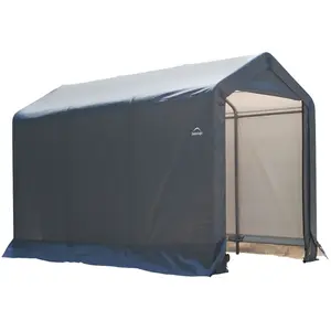 Shelterlogic - acier feuille garage tente 5,4m² gris 300x180x200 cm pas cher