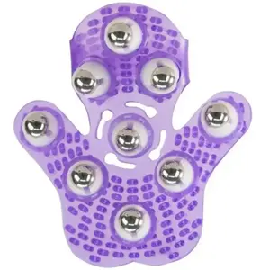 PowerBullet Roller Balls Gant de massage - Violet pas cher