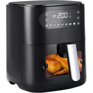 ZMH Friteuse à air chaud 6L Airfryer Panier unique Fenêtre de visualis... pas cher