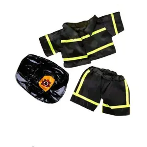 Black Firefighter (40cm) Teddy Mountain pas cher