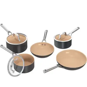 Batterie de 5 poêles et casseroles en céramique Ninja Extended Life | ...