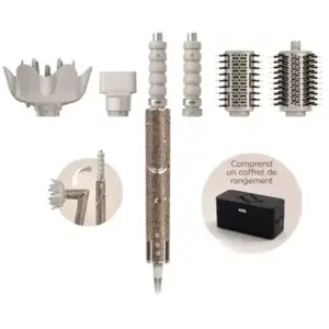 Comparateur de prix : Fer à boucler Shark FlexStyle Scintillant 5-en-1 HD446JSEU Champagne