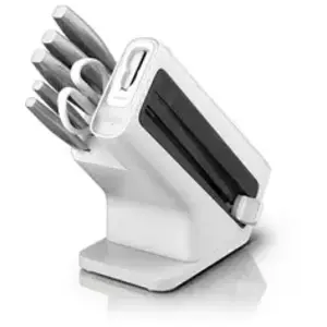 Comparateur de prix : Jeu de 6 couteaux acier inoxydable Ninja StaySharp et bloc blanc K62006EUWH