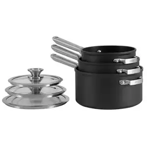 Comparateur de prix : Shark Ninja Foodi ZEROSTICK Set de 3 casseroles empilables, Antiadhési...