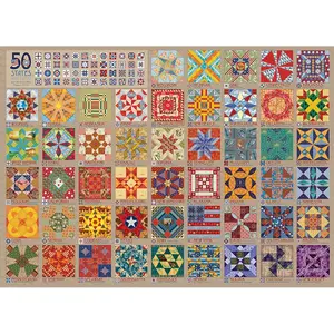 Cobble Hill - Puzzle 50 States Quilt Blocks - 1000 dielov pas cher