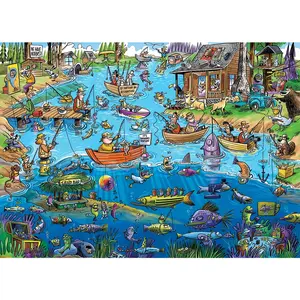 DoodleTown: Pêche à la Ligne 1000 Pièces Cobble Hill pas cher