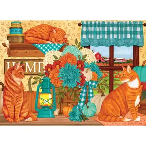 Chats du Champ de Citrouilles 500 Pièces  Cobble Hill pas cher