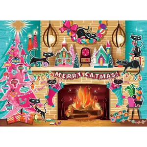 Cobble Hill Pièces XXL - Joyeux Catmas - Random Cut pas cher