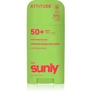 Attitude Sunly Kids Watermelon & Coco crème protectrice minérale visag... pas cher