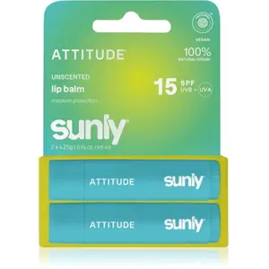 Attitude Sunly Lip Balm baume à lèvres sans parfum 2x4.25 g pas cher