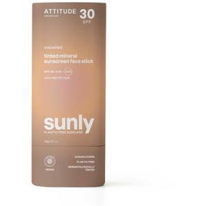 Attitude Sunly Bâton Solaire Minéral Visage Teinté FPS 30 | 20 g pas cher