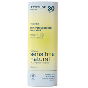 Attitude Oatmeal Sensitive Natural Mineral Sunscreen Face Stick Spf30 pas cher