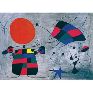 EuroGraphics Puzzle - Joan Miro : Le Sourire aux Ailes Flamboyantes, 1000 pièces pas cher