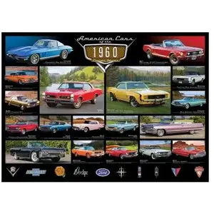 Puzzle Eurographics - Voitures américaines des années 60, 1000 pièces