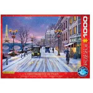 EuroGraphics Puzzle - Dominic Davison : Le réveillon de Noël à Paris, 1000 pièces pas cher