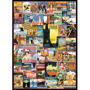 Travel around the World - Vintage Posters 1000 Pièces Eurographics