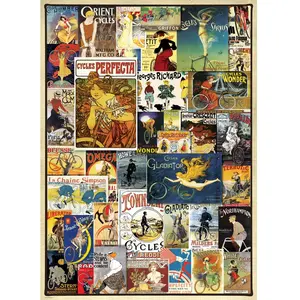 Comparateur de prix : EuroGraphics- Vintage Bicycle Posters Puzzle, 6000-0756, Coloris Assortis, 48 x 68 cm