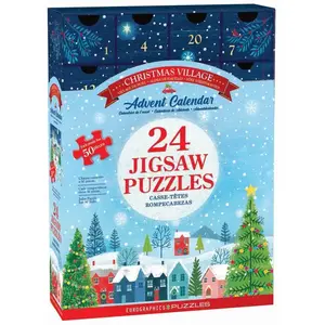 Eurographics Calendrier de l'avent : 24 Puzzles - Village de Noël pas cher