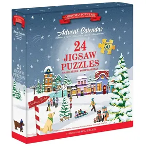 Eurographics Calendrier de l'avent : 24 Puzzles- Foire de Noël en ville pas cher