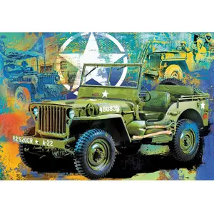 EuroGraphics Military Jeep Tin pas cher