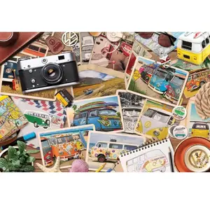 EuroGraphics Puzzle 550 pièces : VW - Road Trips (boîte en étain) pas cher