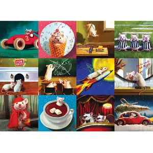 Puzzle 1000 pièces Eurographics - Souris drôles pas cher