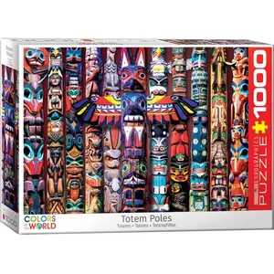EuroGraphics- Totem Poles Puzzle, 6000-0750, Coloris Assortis, 48 x 68 cm