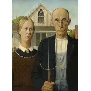 Puzzle Eurographics - Wood Grant : American Gothic, 1000 pièces pas cher