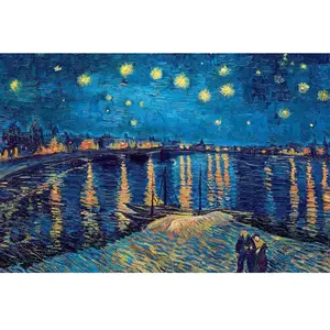 Eurographics Puzzle 1000 pièces : Nuit étoilée sur le Rhône, van Gogh