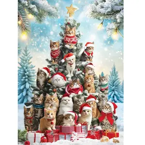Eurographics Puzzle 1000 pièces : Sapin de Noël pour chat pas cher