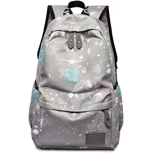 Sacs à Dos à imprimé pour enfants Cartable rétro d'enfant Gris Clair