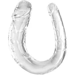 Pipedream King Cock Clear Double Trouble Godemiché Transparent 33 cm pas cher