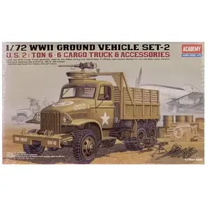 Academy Maquette Camion U.s. 2 1/2 Ton 6x6 Cargo Truck & Accessories pas cher