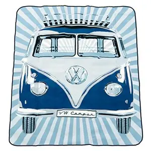 Brisa bupb02 couverture de pique-nique vw combi samba stripes, bleu pas cher