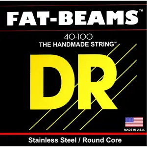 DR FB-40 - Fat-Beam - Stainless Steel, jeu guitare basse, Light 40-100
