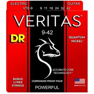 Comparateur de prix : DR String VTE-9 Veritas Jeu de cordes pour guitare electrique
