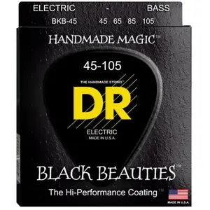 Comparateur de prix : DR Strings BEAUTIES 45-105 Jeu de Cordes pour Guitare Basse Noir