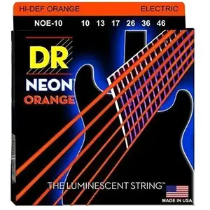 Merkloos / Sans marque Jeu de cordes guitare électrique DR Neon Medium orange NOE10 10-46