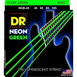 Dr Strings NGB-45 HI-def Green 5C 45-105 Cordes guitares basses 4