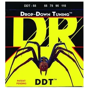 Jeu de cordes guitare basse dr drop tuning basse heavy ddt55