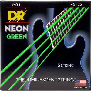 Comparateur de prix : DR Strings NEON 45-125 Jeu de Cordes pour Guitare Basse Vert