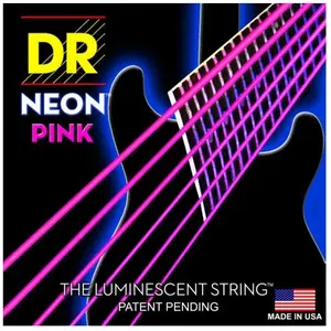 Jeu de cordes guitare électrique DR Neon Medium rose NPE10 10-46