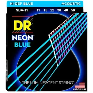 Comparateur de prix : DR Strings NBA-11 Neon Blue Jeu de cordes pour guitare acoustique