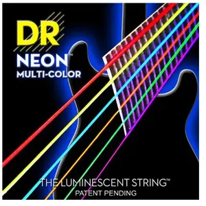 DR Strings NMCE-10 Neon Multi-Color 10-46 Jeux de cordes électriques 010