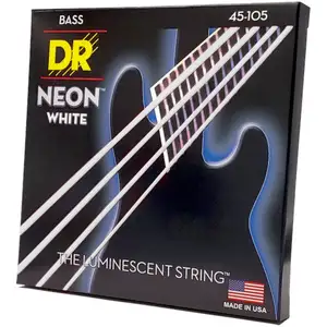 Comparateur de prix : DR Strings DR NWB-45 - Hi-Def Neon - White, jeu guitare basse, Medium 45-105