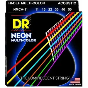 Dr Strings NMCA-11 Neon MULTI-color HI-def 11-50 Jeux de cordes folk 011