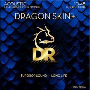 Dr Strings Extra Light Dragon Skin+ Coated Phospore Bronze 12-string