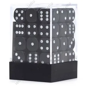 iello Iello Chessex - Set De 36 Dés 6 - Opaque - Noir/Blanc pas cher